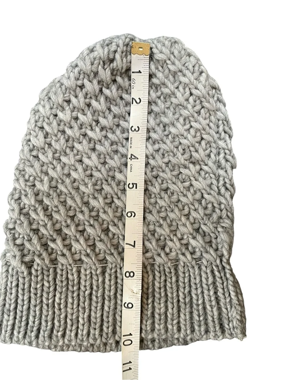 Cappellificio Fiorentino Alpaca Wool Chunky Knit Beanie Gray Made in Italy